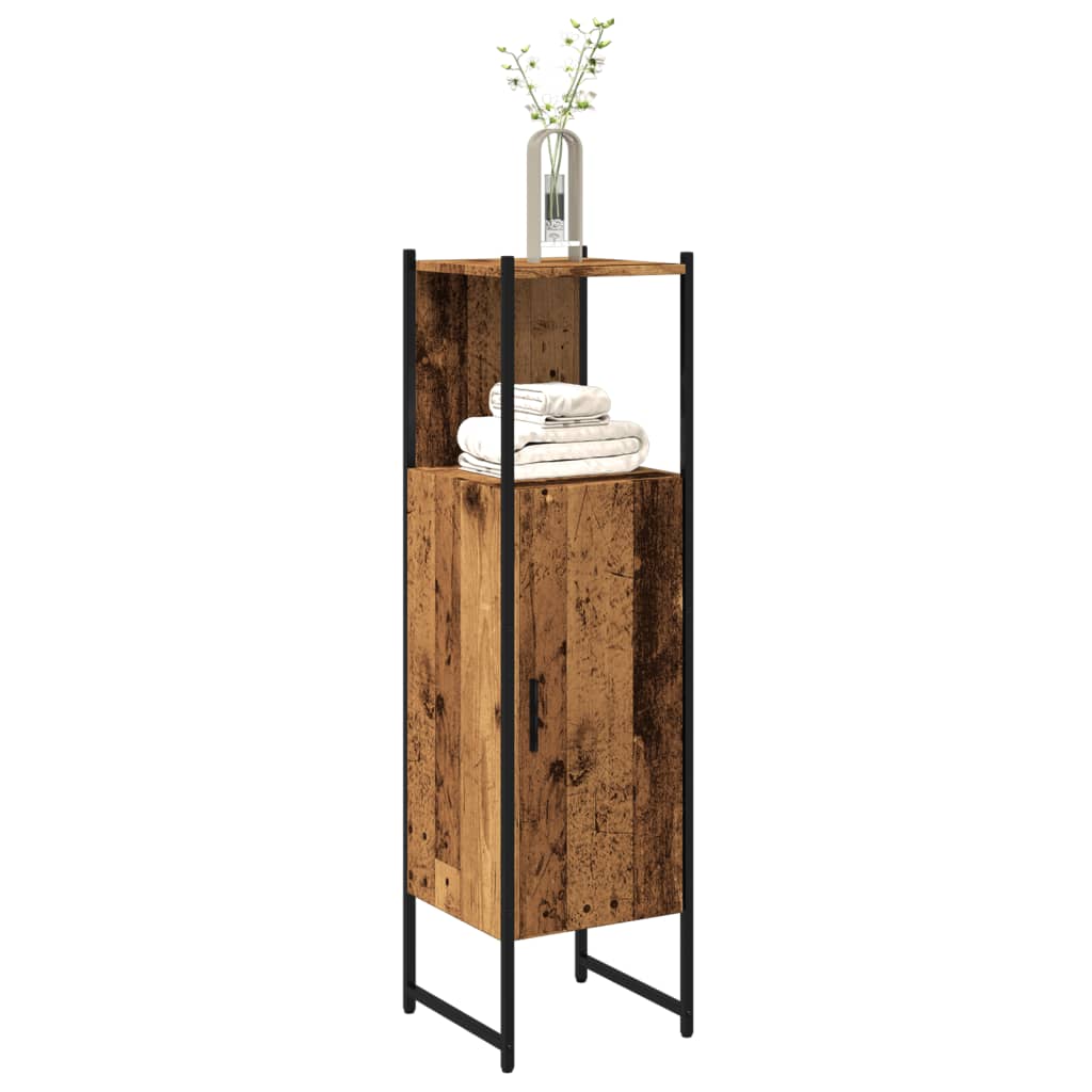 Armadietto Bagno Legno Antico 33x33x120,5 cm Legno Multistrato 857706