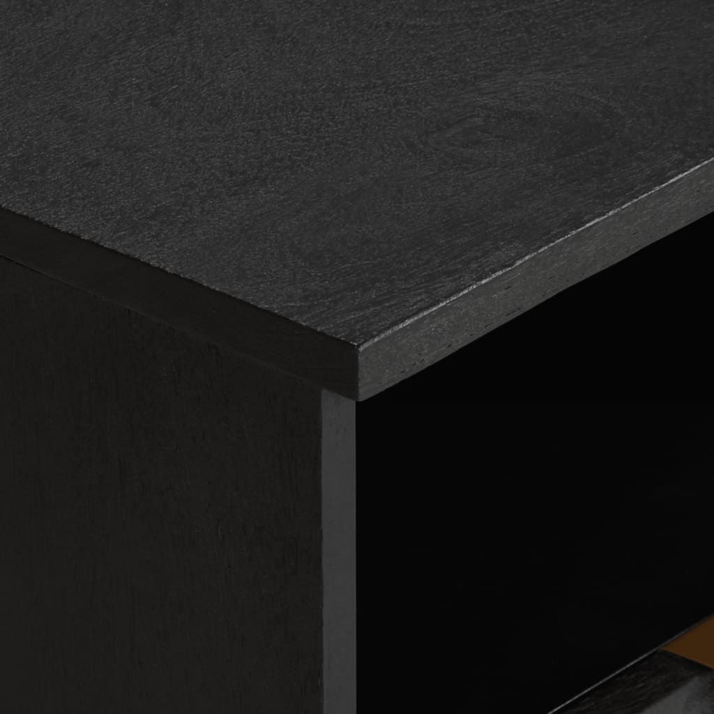 Comodino Nero 40x33x46 cm in Legno Multistrato 4017655