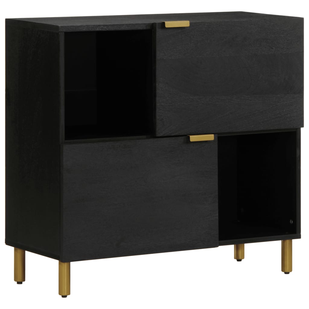 Credenza Nera 80x33x75 cm in Legno Multistrato 4017675