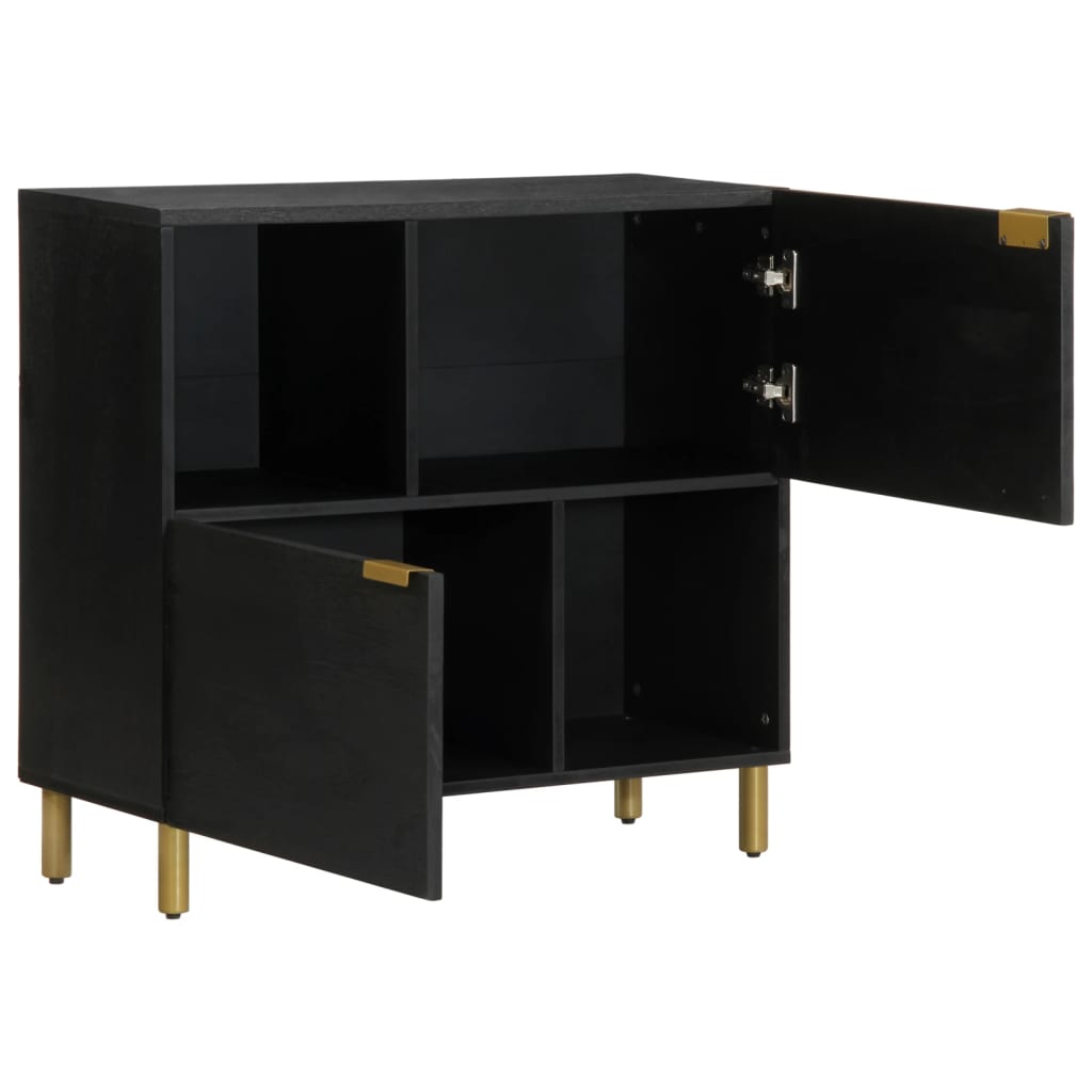 Credenza Nera 80x33x75 cm in Legno Multistrato 4017675