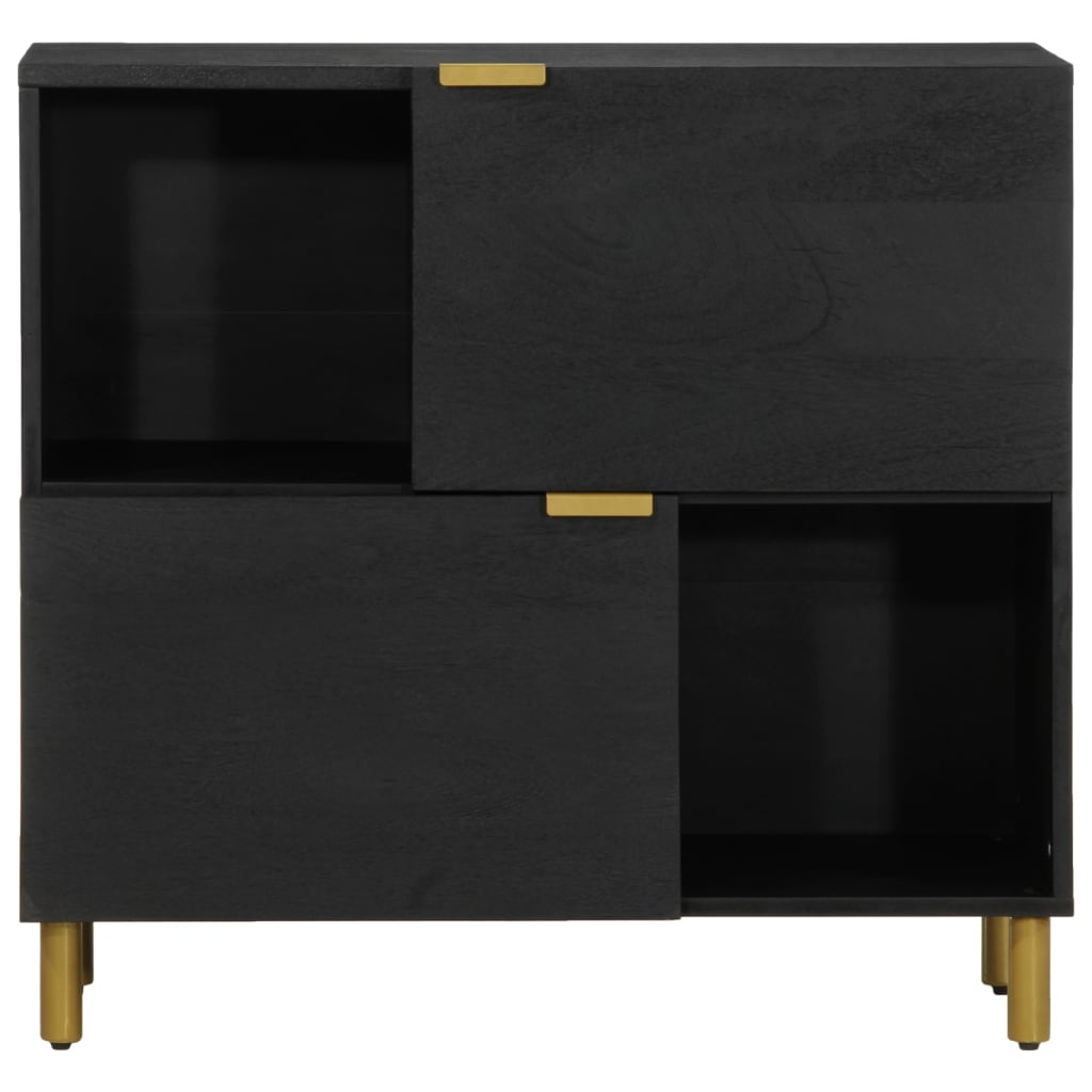 Credenza Nera 80x33x75 cm in Legno Multistrato 4017675