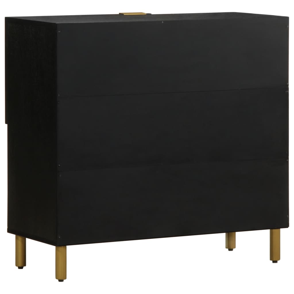 Credenza Nera 80x33x75 cm in Legno Multistrato 4017675