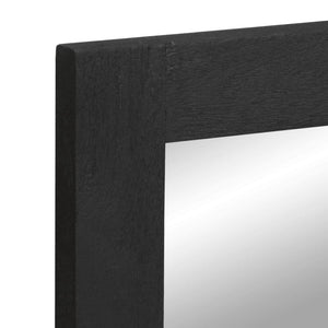 Specchio da Bagno Nero 50x70x2,5 cm Legno Multistrato e Ottone 4017679