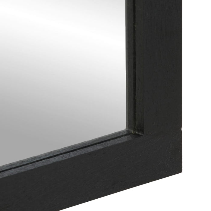 Specchio da Bagno Nero 50x70x2,5 cm Legno Multistrato e Ottone 4017679