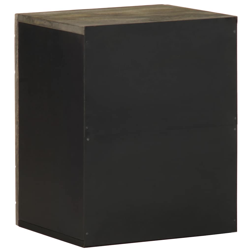 Mobile da Bagno a Parete Nero 38x33x48 cm Legno Massello Mango 4017704