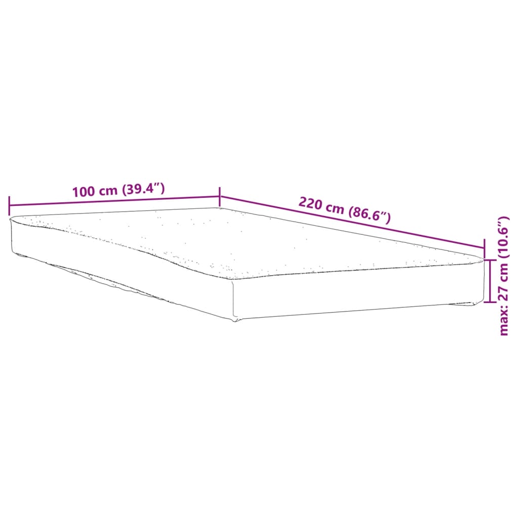 Coprimaterasso Bianco 100x220 cm Impermeabile 4100159