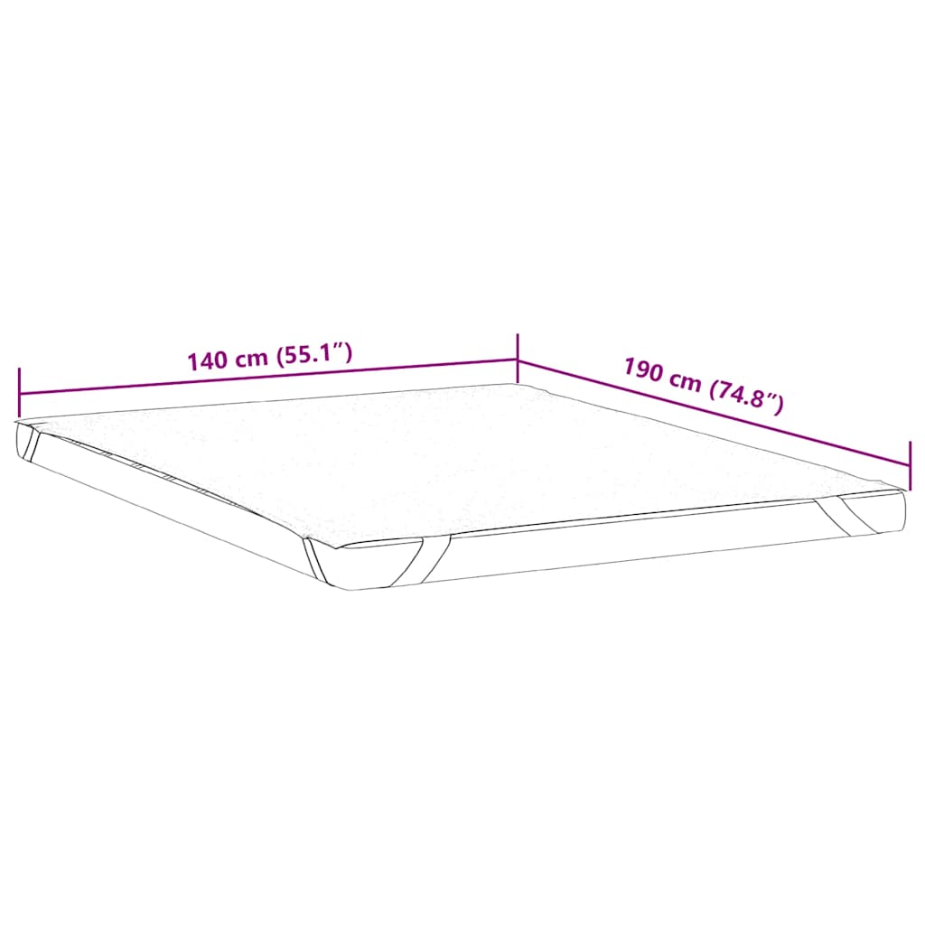 Coprimaterasso Bianco 140x190 cm Impermeabile 4100166