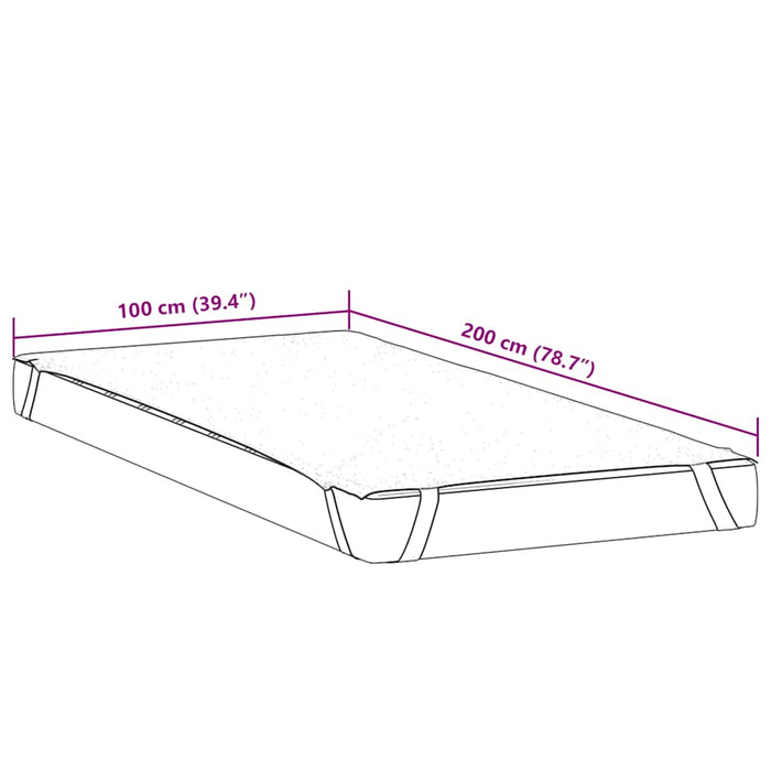 Coprimaterasso Bianco 100x200 cm Impermeabile 4100169