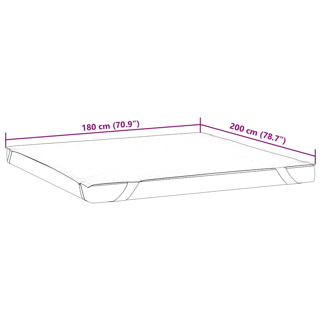 Coprimaterasso Bianco 180x200 cm Impermeabile 4100173