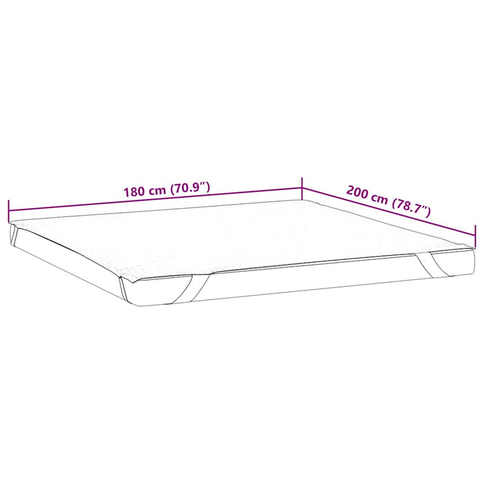 Coprimaterasso Bianco 180x200 cm Impermeabile 4100173