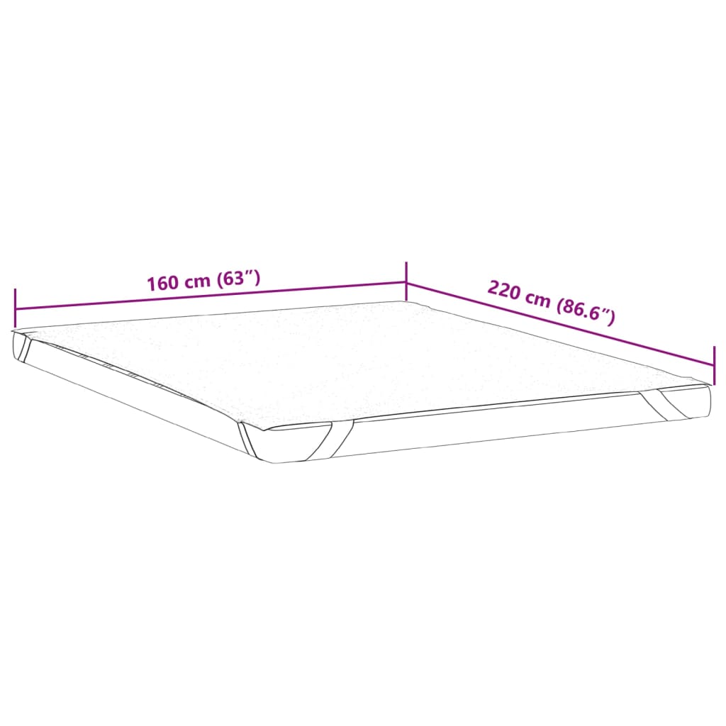 Coprimaterasso Bianco 160x220 cm Impermeabile 4100179