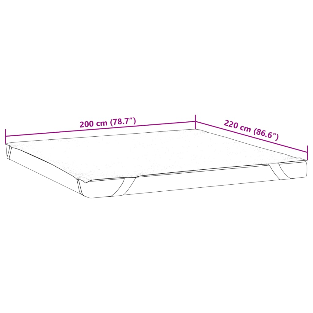 Coprimaterasso Bianco 200x220 cm Impermeabile 4100181