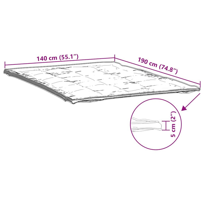 Coprimaterasso Bianco 140x190 cm 4100183