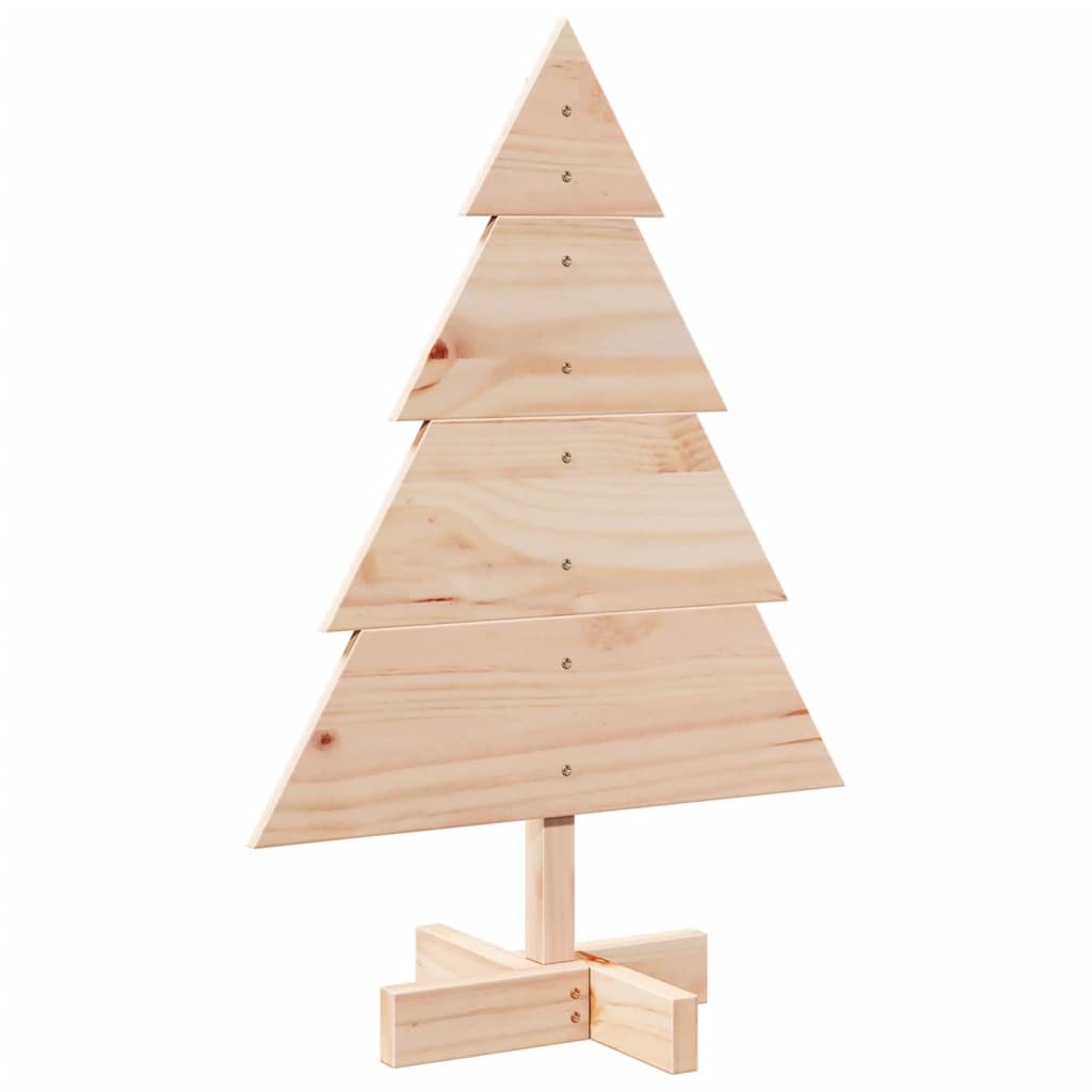 Albero di Natale Decorativo in Legno 70 cm in Legno Massello 4019699