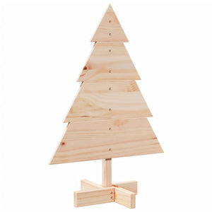 Albero di Natale Decorativo in Legno 70 cm in Legno Massello 4019699