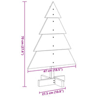 Albero di Natale Decorativo in Legno 70 cm in Legno Massello 4019699