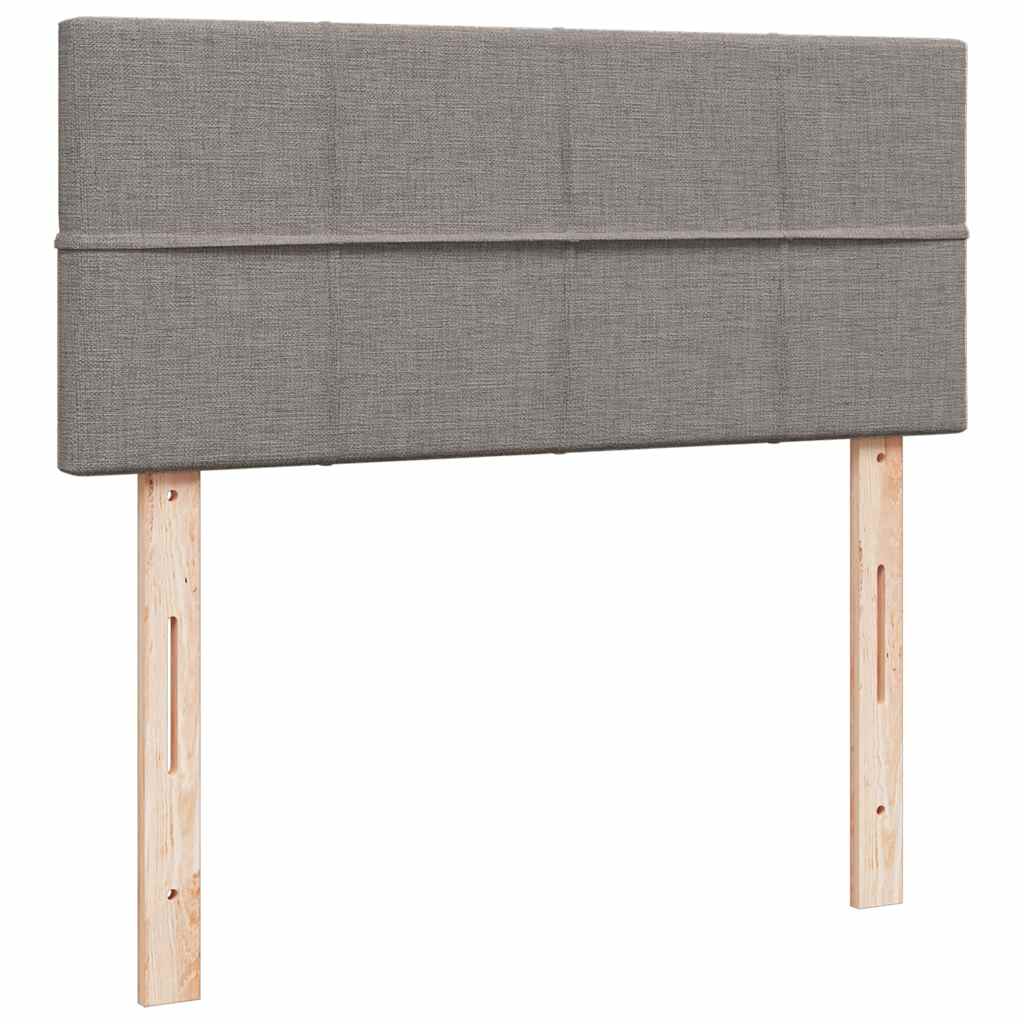 Struttura Letto Pouf con Materasso Tortora 120x190 cm Tessuto 3311446