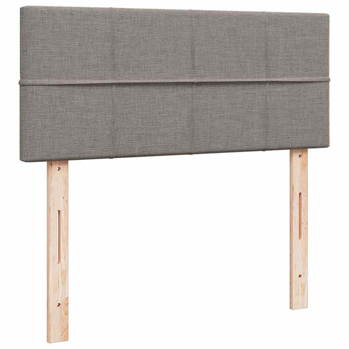 Struttura Letto Pouf con Materasso Tortora 120x190 cm Tessuto 3311446