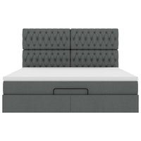 Struttura Letto Pouf con Materasso 160x200 cm in Tessuto 3313252