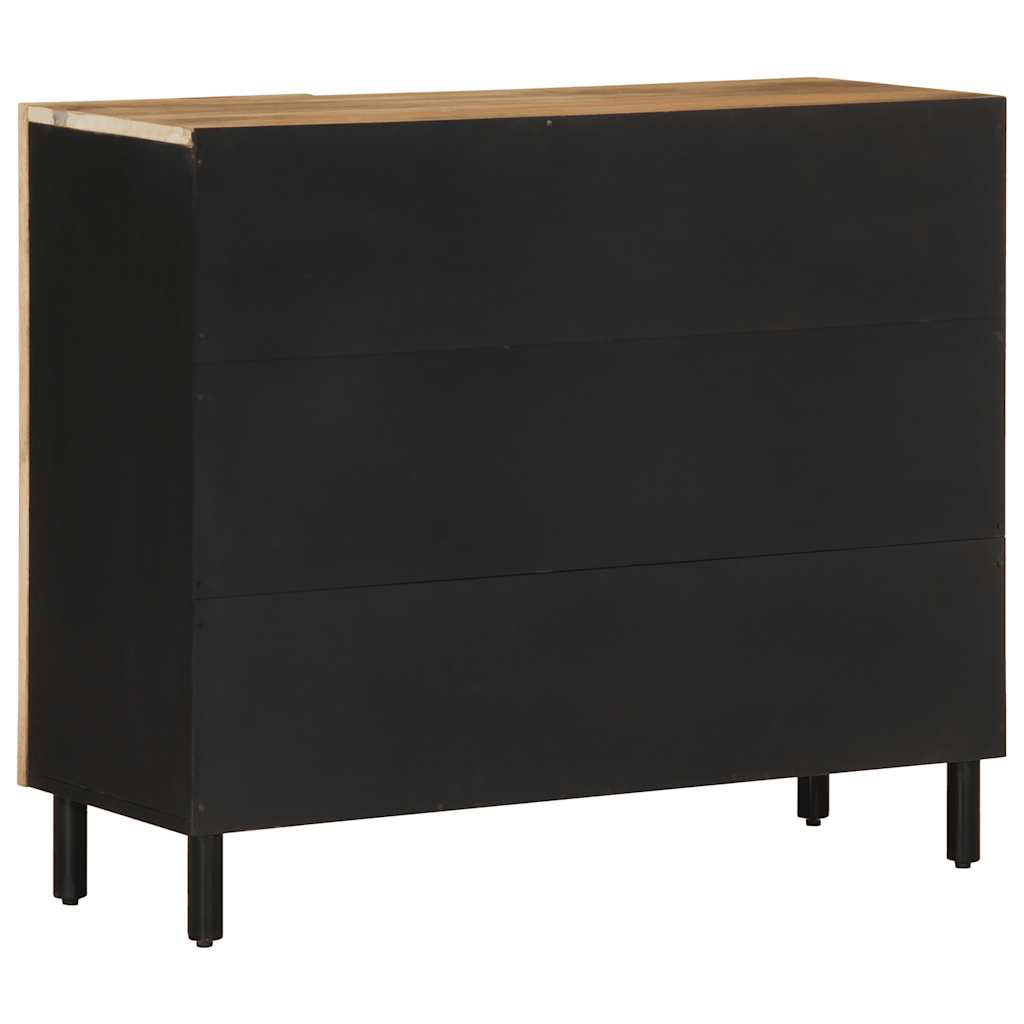 Credenza 90x33,5x75 cm in Legno Massello di Mango Grezzo 4018656