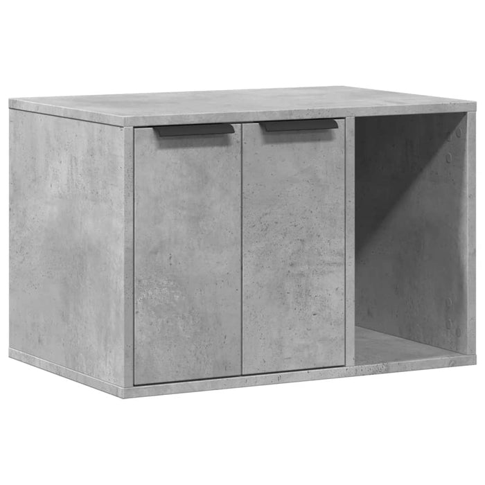 Recinto Lettiera Gatti Grigio Cemento 60x40x40 cm in Truciolato 857727