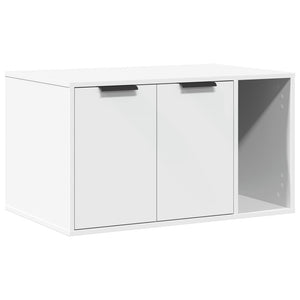 Recinto per Lettiera per Gatti Bianco 80x50x45 cm in Truciolato 857733