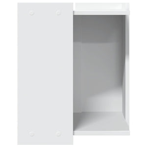 Recinto per Lettiera per Gatti Bianco 80x50x45 cm in Truciolato 857742