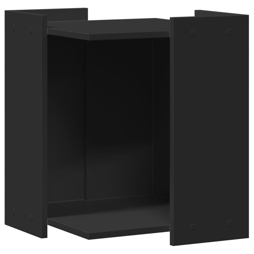 Recinto per Lettiera per Gatti Nero 60x40x40 cm in Truciolato 857743