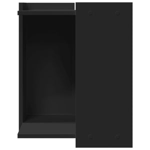 Recinto per Lettiera per Gatti Nero 60x40x40 cm in Truciolato 857743