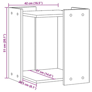 Recinto per Lettiera per Gatti Nero 60x40x40 cm in Truciolato 857743