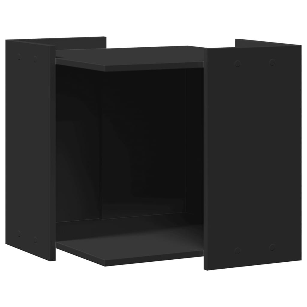 Recinto per Lettiera per Gatti Nero 53x53x51 cm in Truciolato 857752