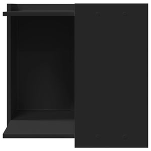 Recinto per Lettiera per Gatti Nero 53x53x51 cm in Truciolato 857752