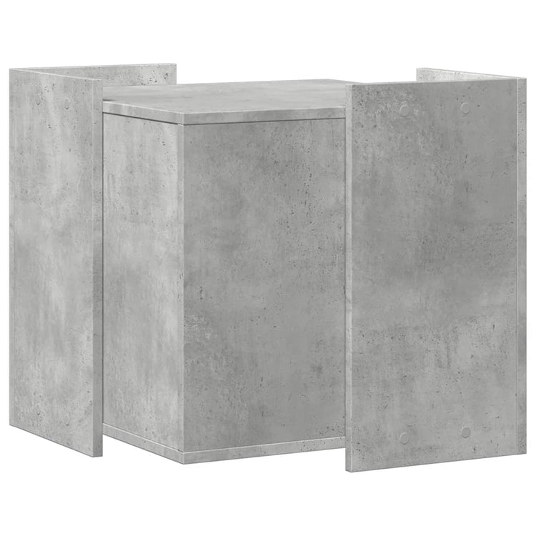 Recinto Lettiera Gatti Grigio Cemento 53x53x51 cm in Truciolato 857754