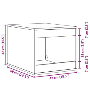 Recinto Lettiera Gatti Bianco 47x59x42 cm in Truciolato 857760