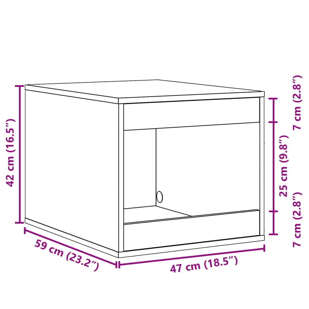 Recinto Lettiera Gatti Rovere Sonoma 47x59x42 cm in Truciolato 857762