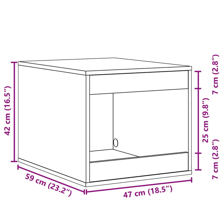 Recinto Lettiera Gatti Rovere Sonoma 47x59x42 cm in Truciolato 857762