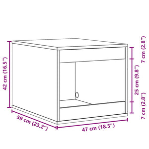 Recinto Lettiera Rovere Artigianale 47x59x42 cm in Truciolato 857768