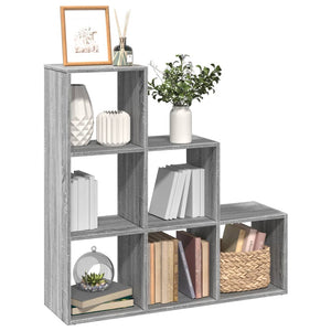 Libreria Divisorio 3Ripiani Grigio Sonoma 99x29x99cm Truciolato 857963