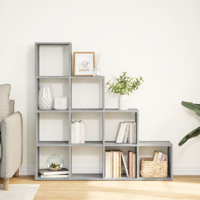 Libreria 4 Ripiani Grigio Sonoma 131,5x29x131,5 cm Truciolato 857972