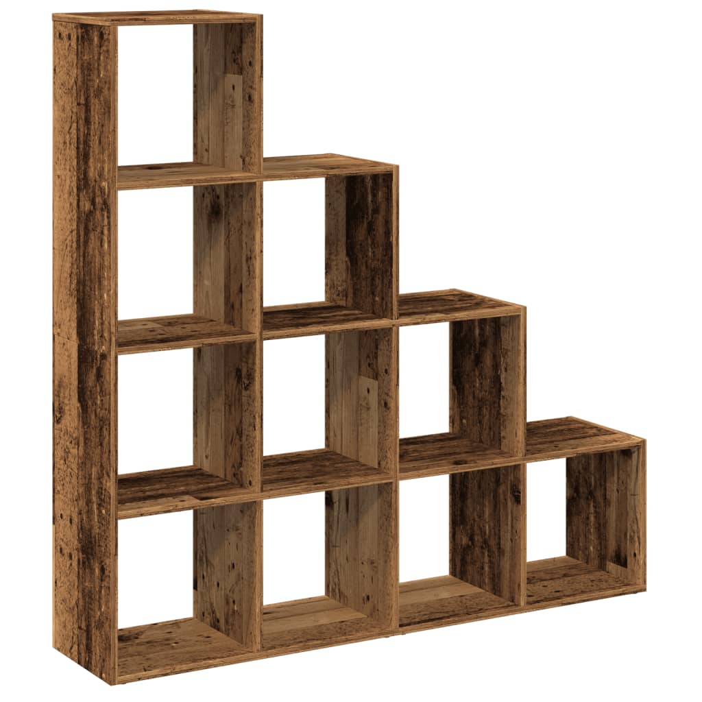 Libreria a 4 Ripiani Legno Vecchio 131,5x29x131,5 cm Truciolato 857974