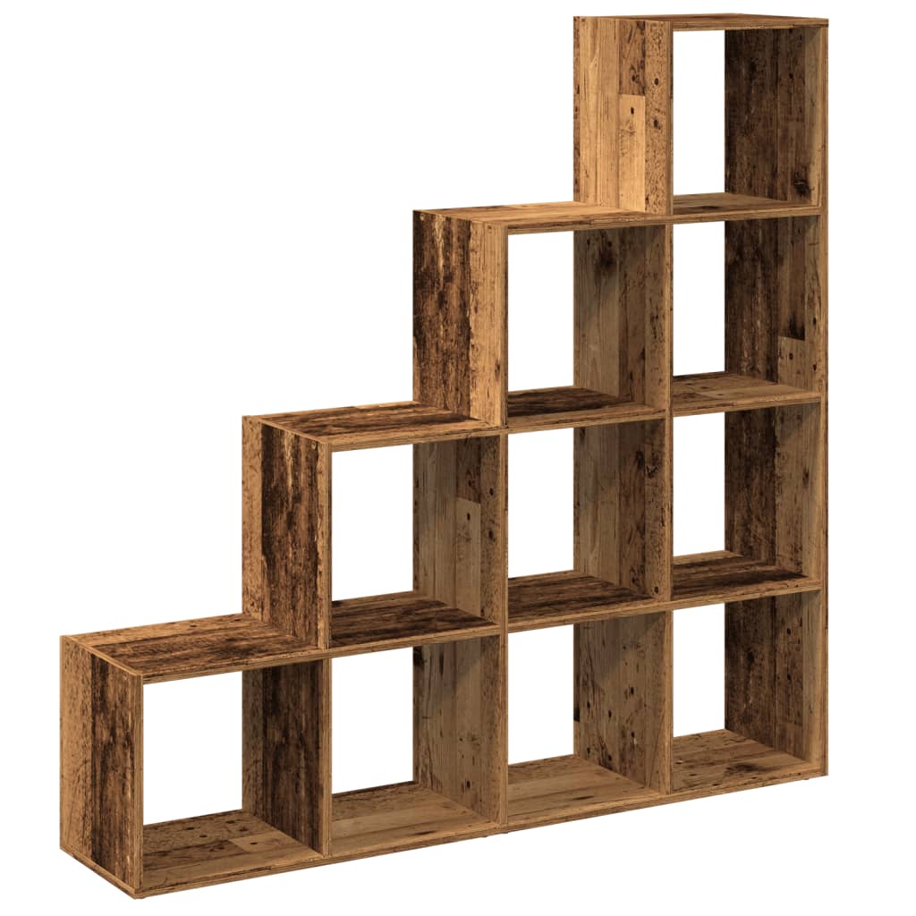 Libreria a 4 Ripiani Legno Vecchio 131,5x29x131,5 cm Truciolato 857974