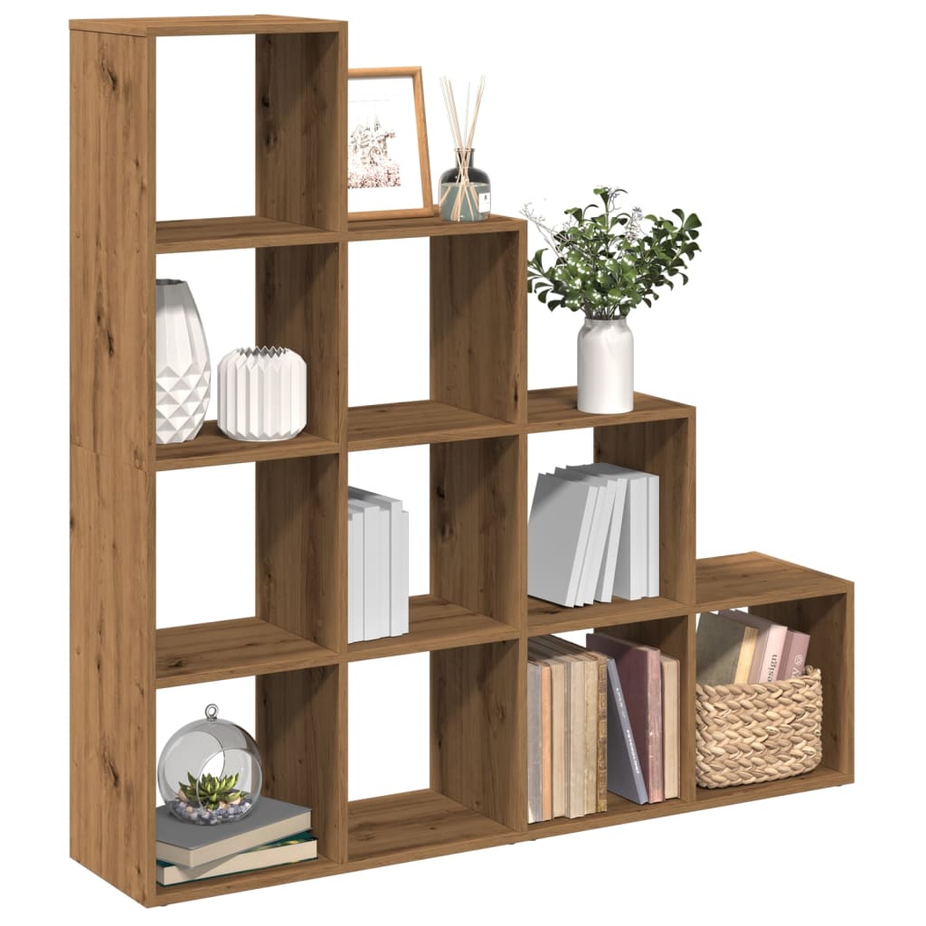 Libreria a 4 Ripiani Rovere 131,5x29x131,5 cm in Truciolato 857975