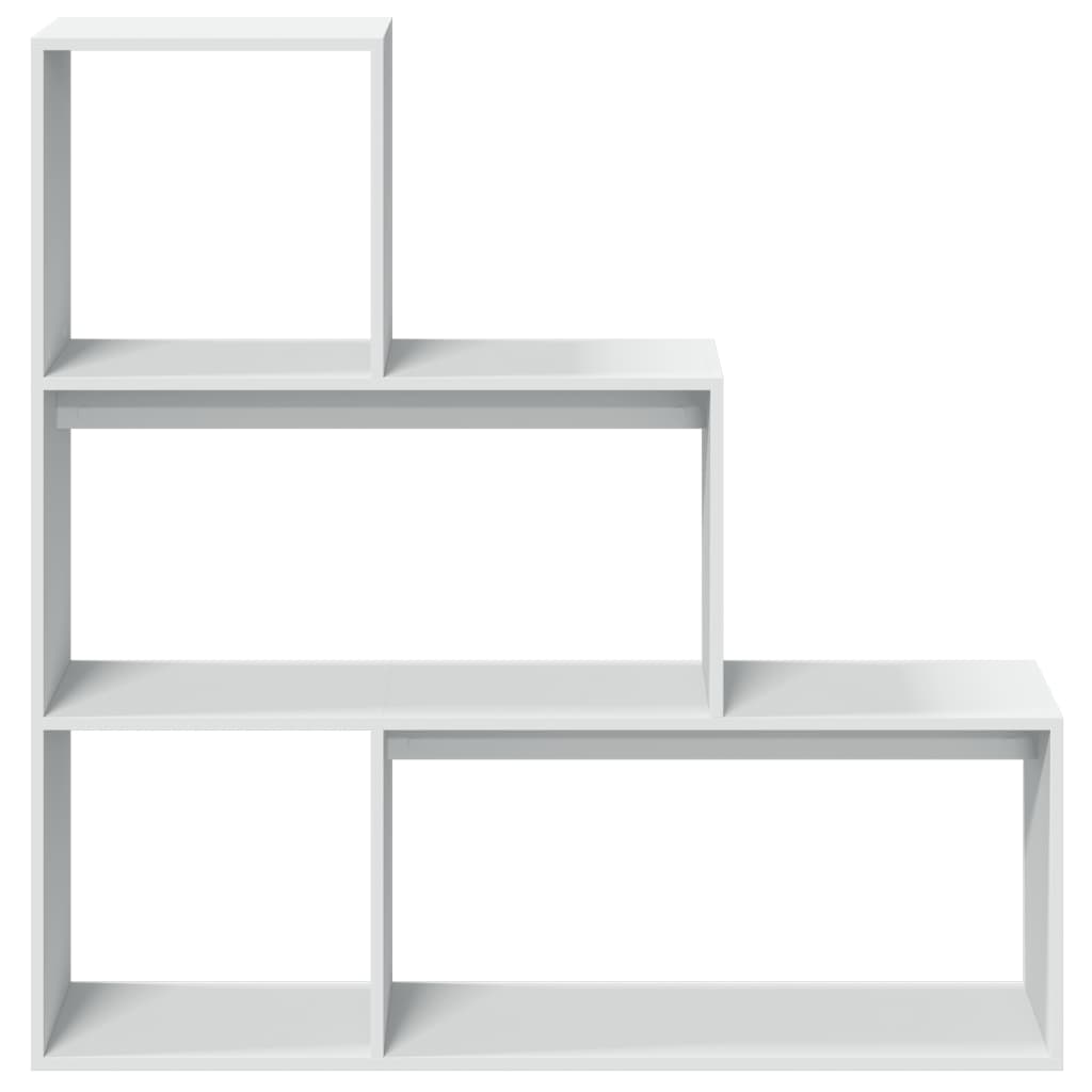 Libreria Divisorio 3 Ripiani Bianca 123x29x123 cm in Truciolato 857985