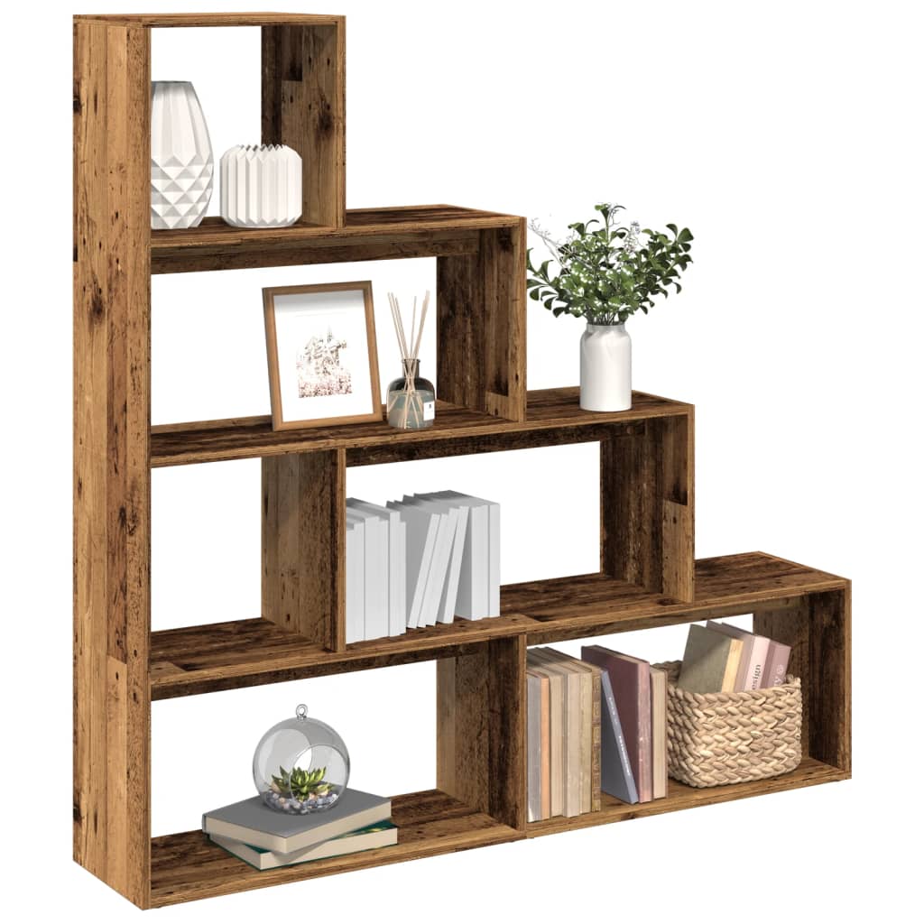 Libreria a 4 Ripiani Legno Vecchio 143,5x29x143,5 cm Truciolato 858001