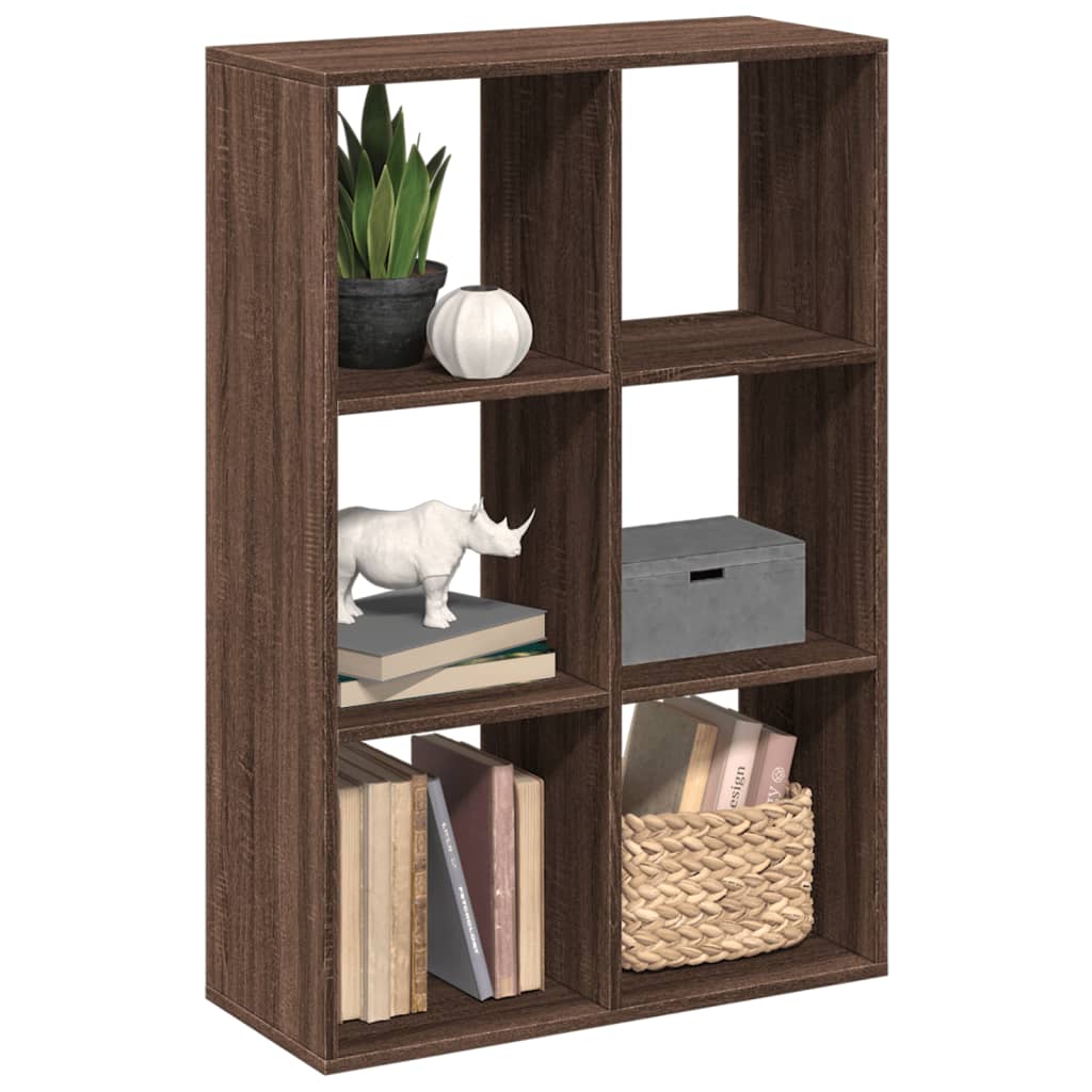 Libreria Divisorio Rovere Marrone 69,5x29x103,5cm in Truciolato 858018