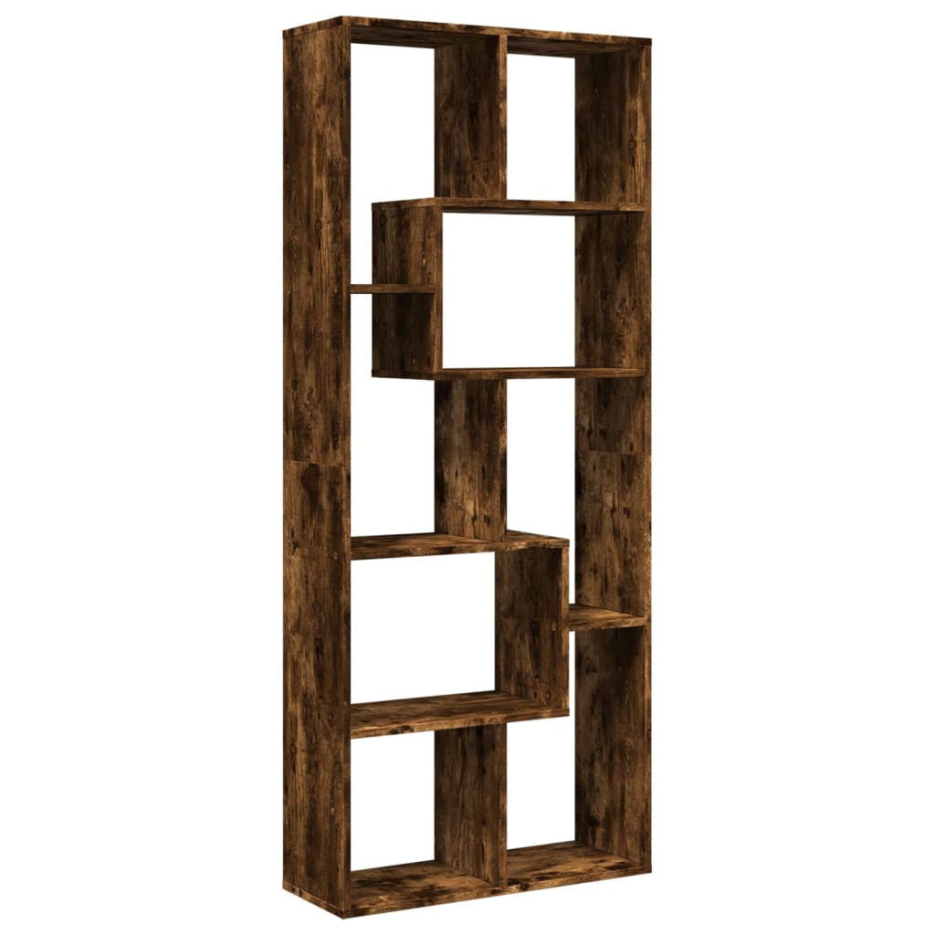 Libreria Divisorio Rovere Fumo 67x25x161,5 cm in Truciolato 858079