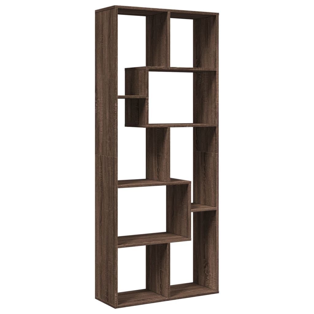 Libreria Divisorio Rovere Marrone 67x25x161,5 cm in Truciolato 858081