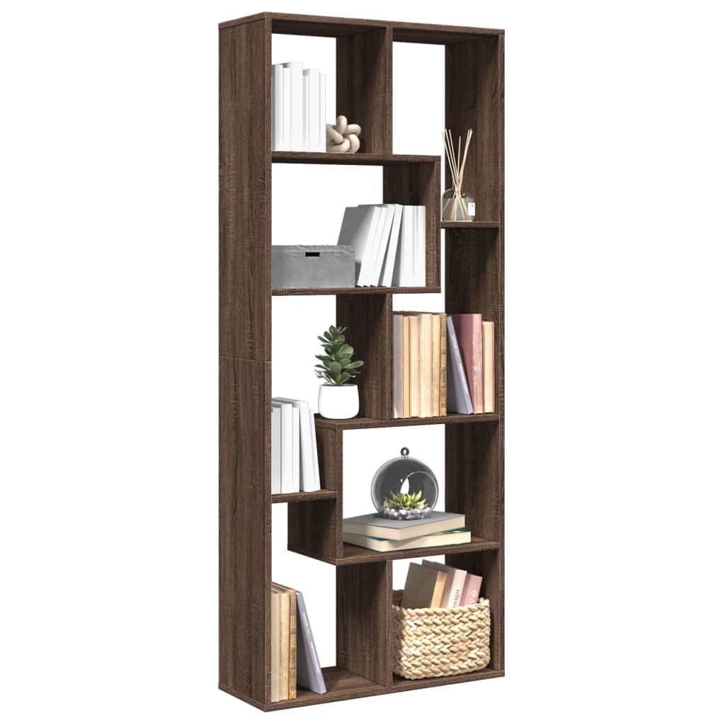 Libreria Divisorio Rovere Marrone 67x25x161,5 cm in Truciolato 858081