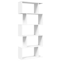 Libreria Divisorio 5 Ripiani Bianca 70x24x161 cm in Truciolato 858093