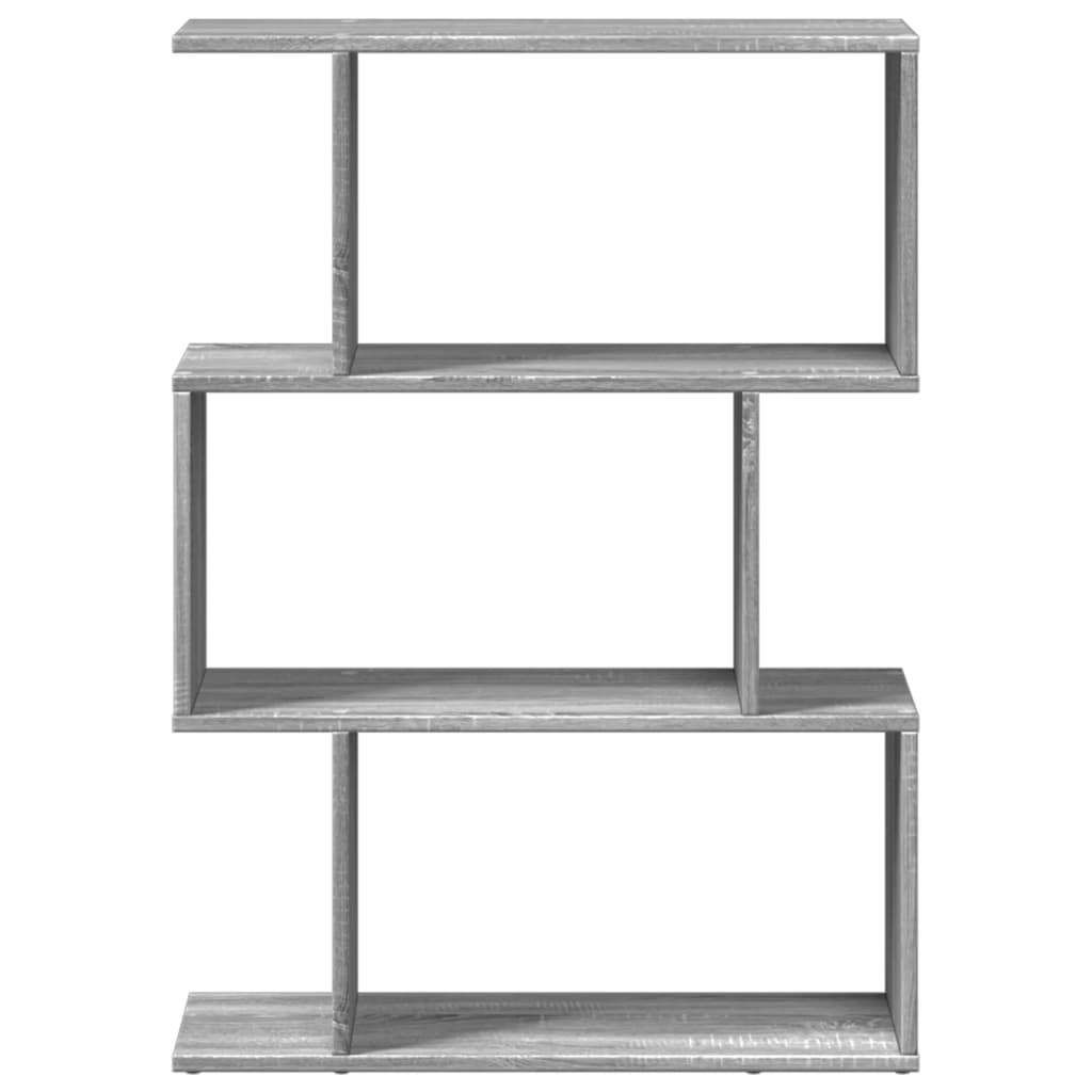 Libreria Divisorio 3Piani Grigio Sonoma 70x24x97 cm Truciolato 858116